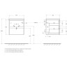 База под раковину BELBAGNO KRAFT-500-2C-SO-RGB подвесная с двумя выкатными ящиками, Rovere Galifax Bianco, 500x460x500