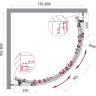 Душевой уголок BELBAGNO ACQUA-R-2-80-C-Cr